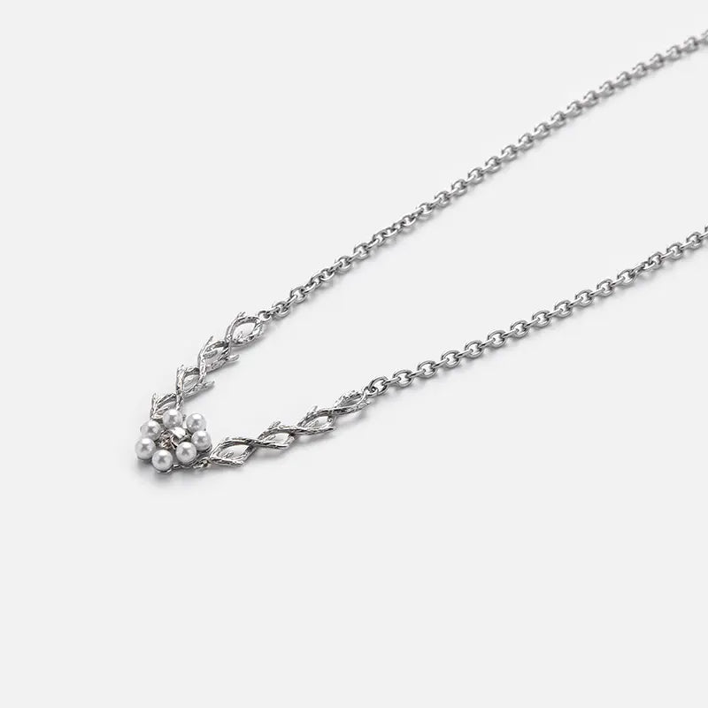 Pearl Skull Necklace