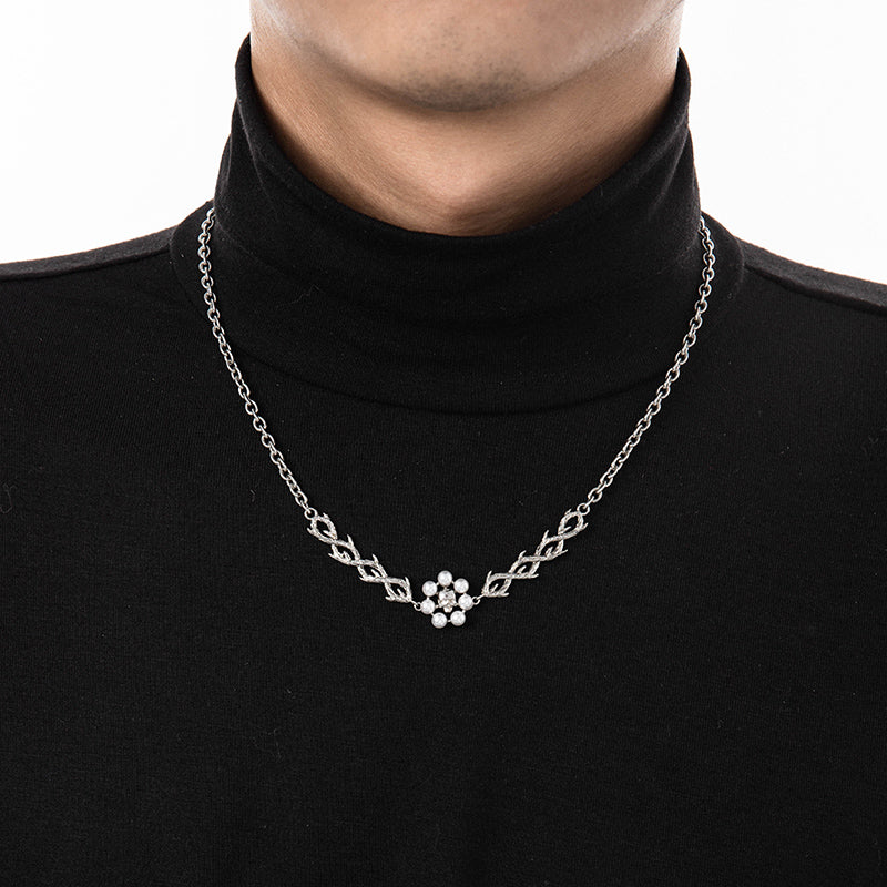 Pearl Skull Necklace