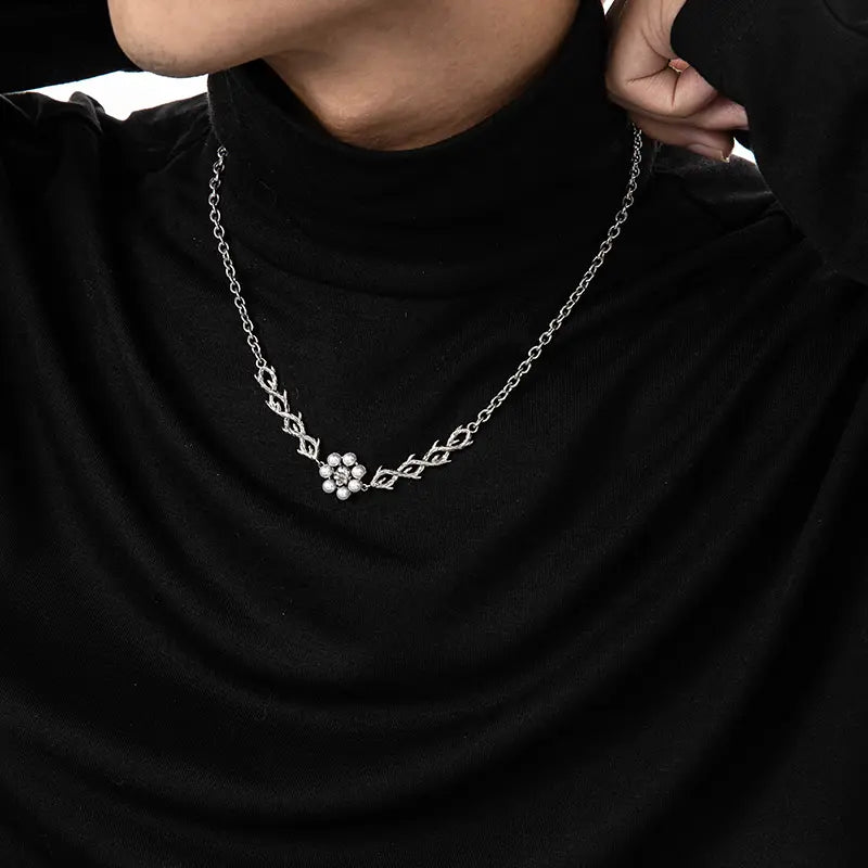 Pearl Skull Necklace