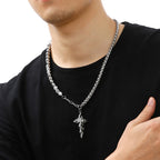 Men's Gothic Flame Pendant Necklace - Salitaire jewellery