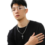 Men's Gothic Flame Pendant Necklace - Salitaire jewellery