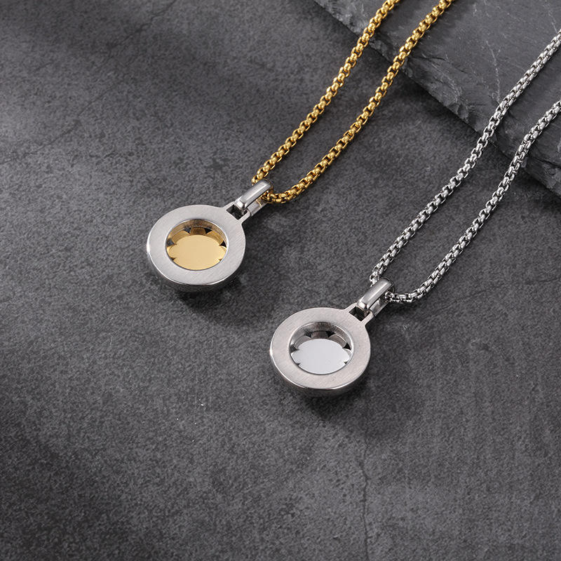 Men's Viking Compass Star Zircon Pendant Necklace - Salitaire jewellery