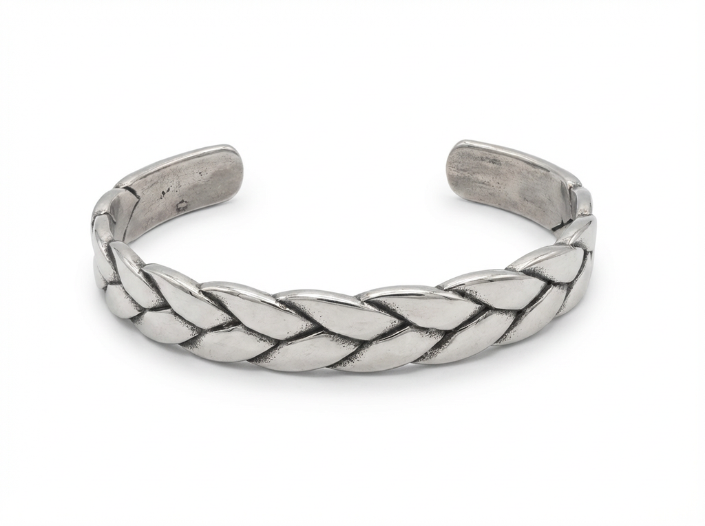 Men's Braided Torque Cuff - Salitaire jewellery