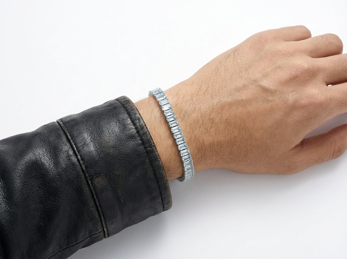 Baguette-cut Tennis Bracelet