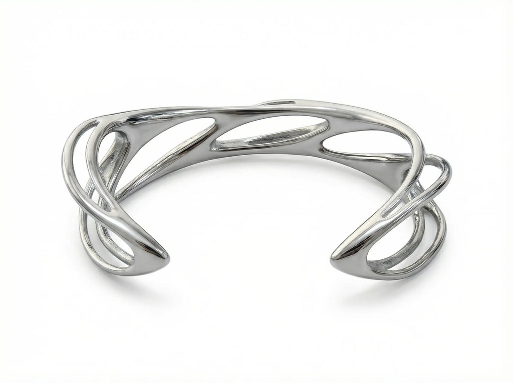 Men's Liquid Flow Cuff Bracelet - Salitaire jewellery