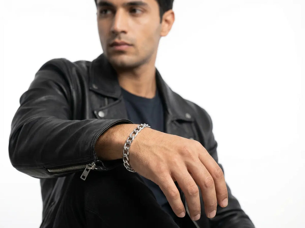 Men's FIGARO LINK BRACELET - Salitaire jewellery