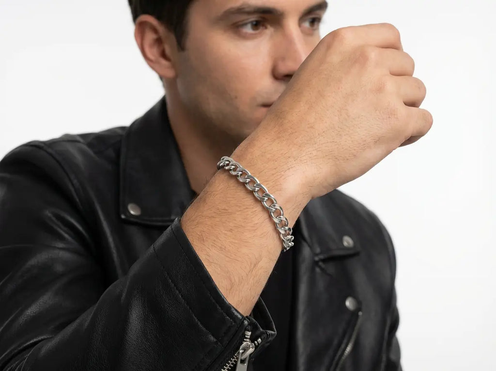 Men's FIGARO LINK BRACELET - Salitaire jewellery