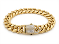 Men's CUBAN LINK BLING BRACELET - Salitaire jewellery