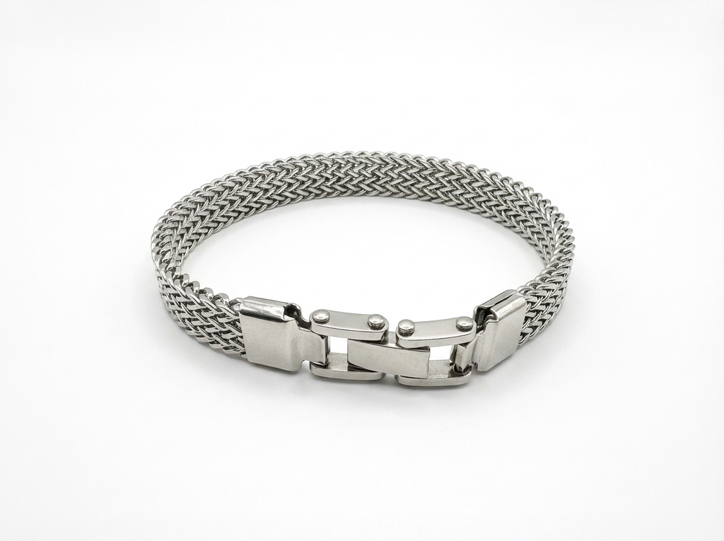 Men's Mesh Link Bracelet - Salitaire jewellery