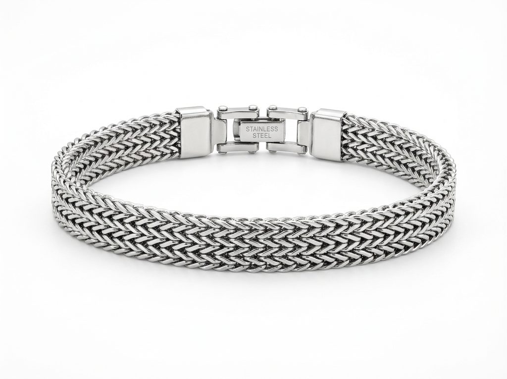 Men's Mesh Link Bracelet - Salitaire jewellery