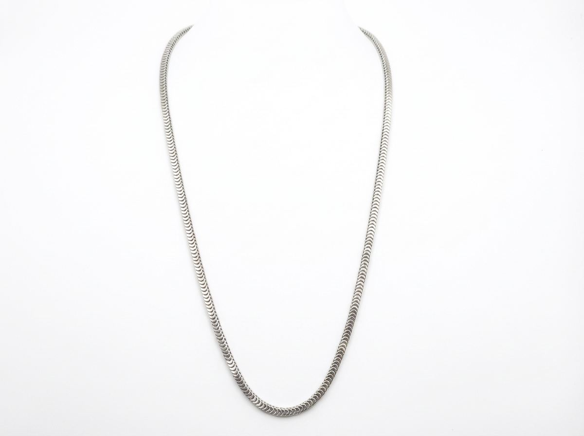 Liquid Herringbone Silver Chain