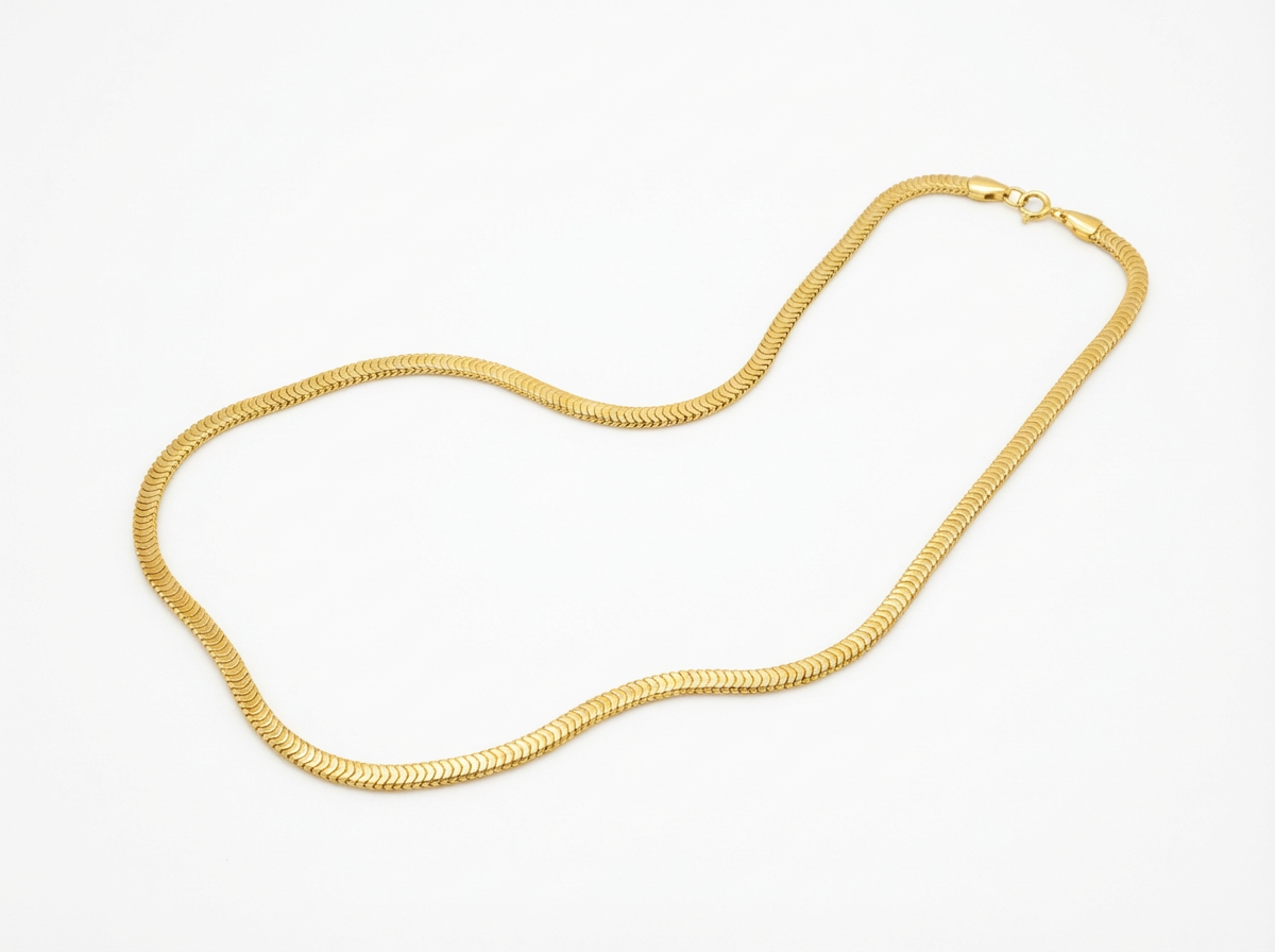 Liquid Herringbone Golden Chain