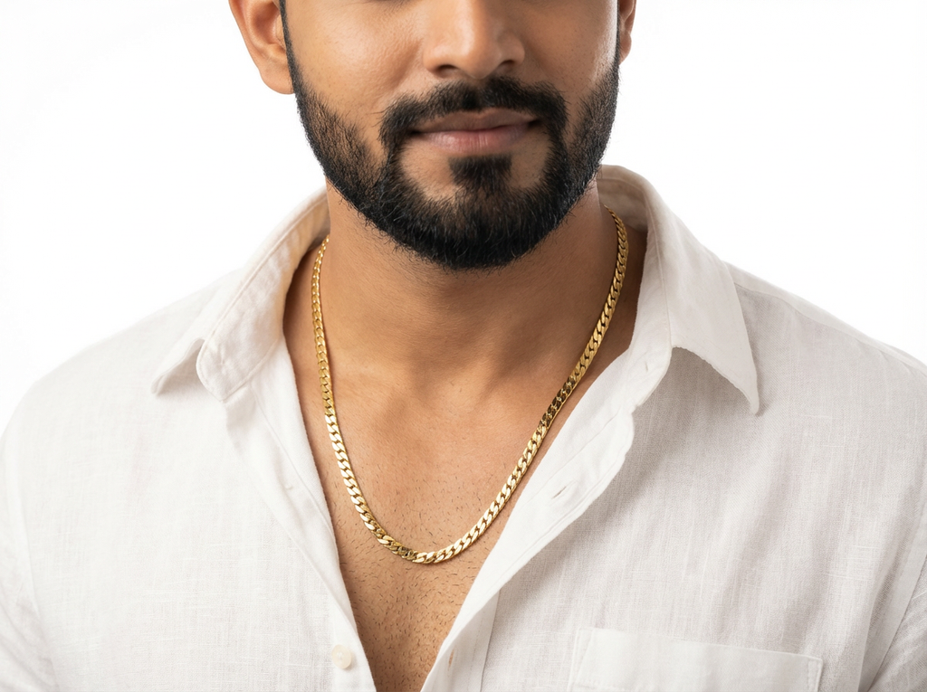 Men's Gold Cuban Link Chain - Salitaire jewellery