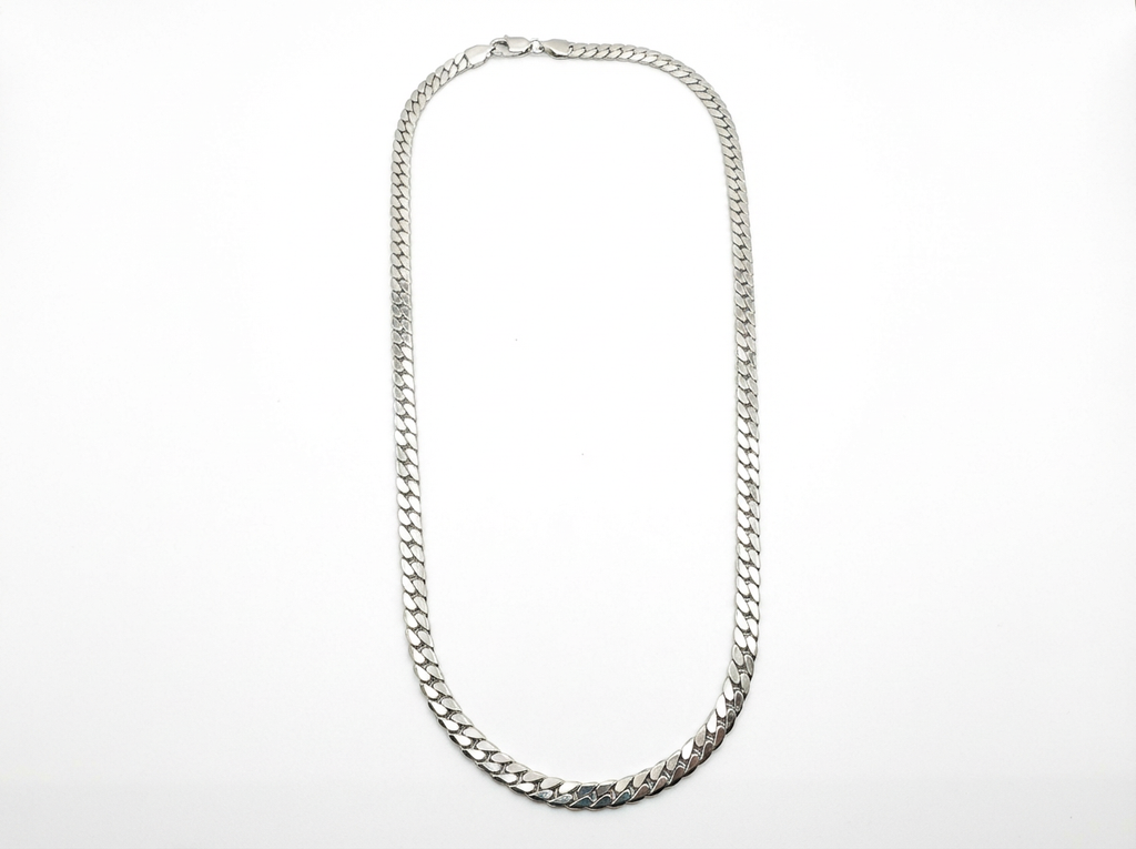 Men's Silver Cuban Link Chain - Salitaire jewellery