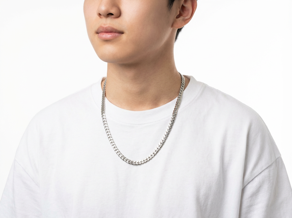 Men's Silver Cuban Link Chain - Salitaire jewellery