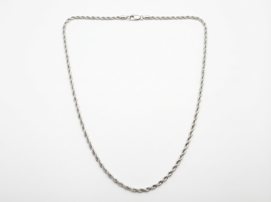 Men's Silver Rope Chain - Salitaire jewellery