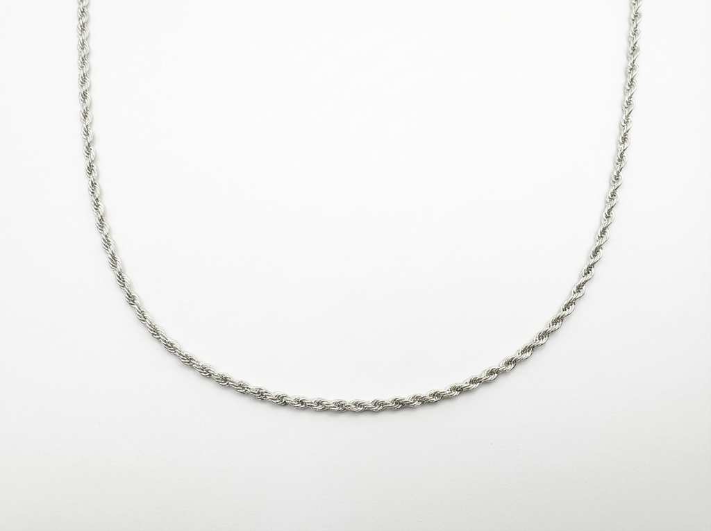 Men's Silver Rope Chain - Salitaire jewellery