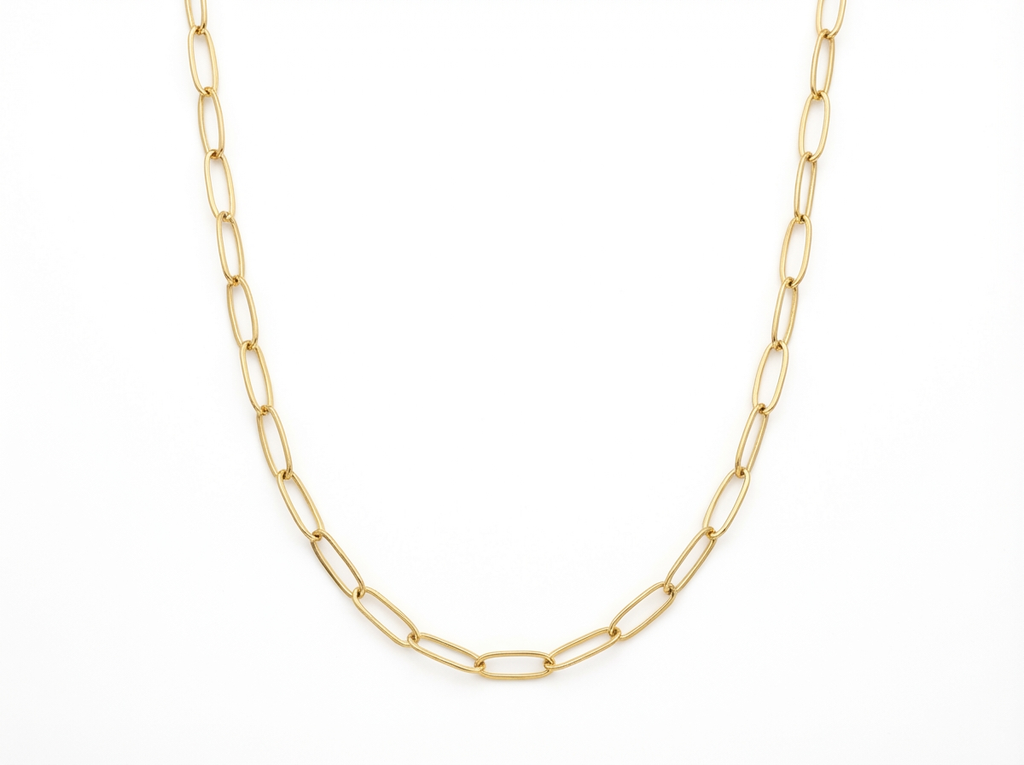 Golden Paper Clip Chain