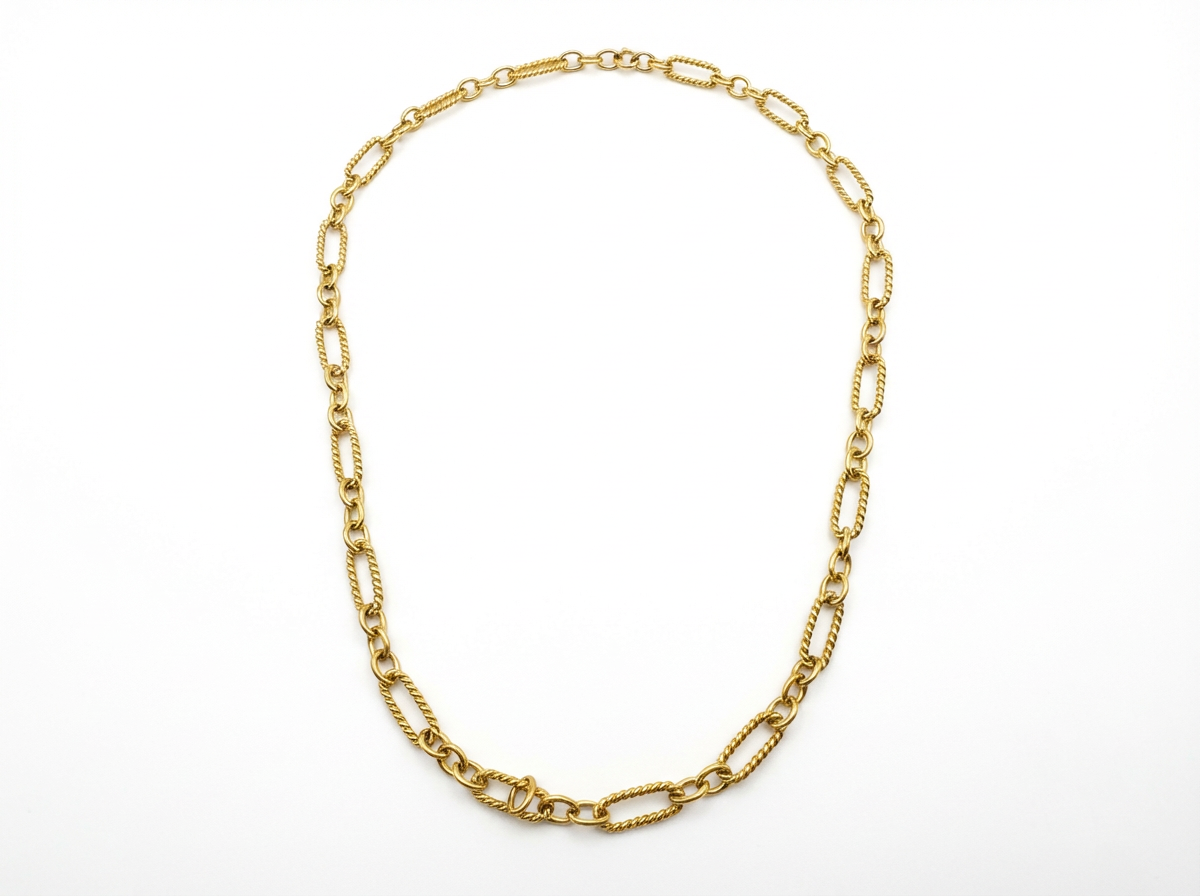 Golden Oval Link Chain