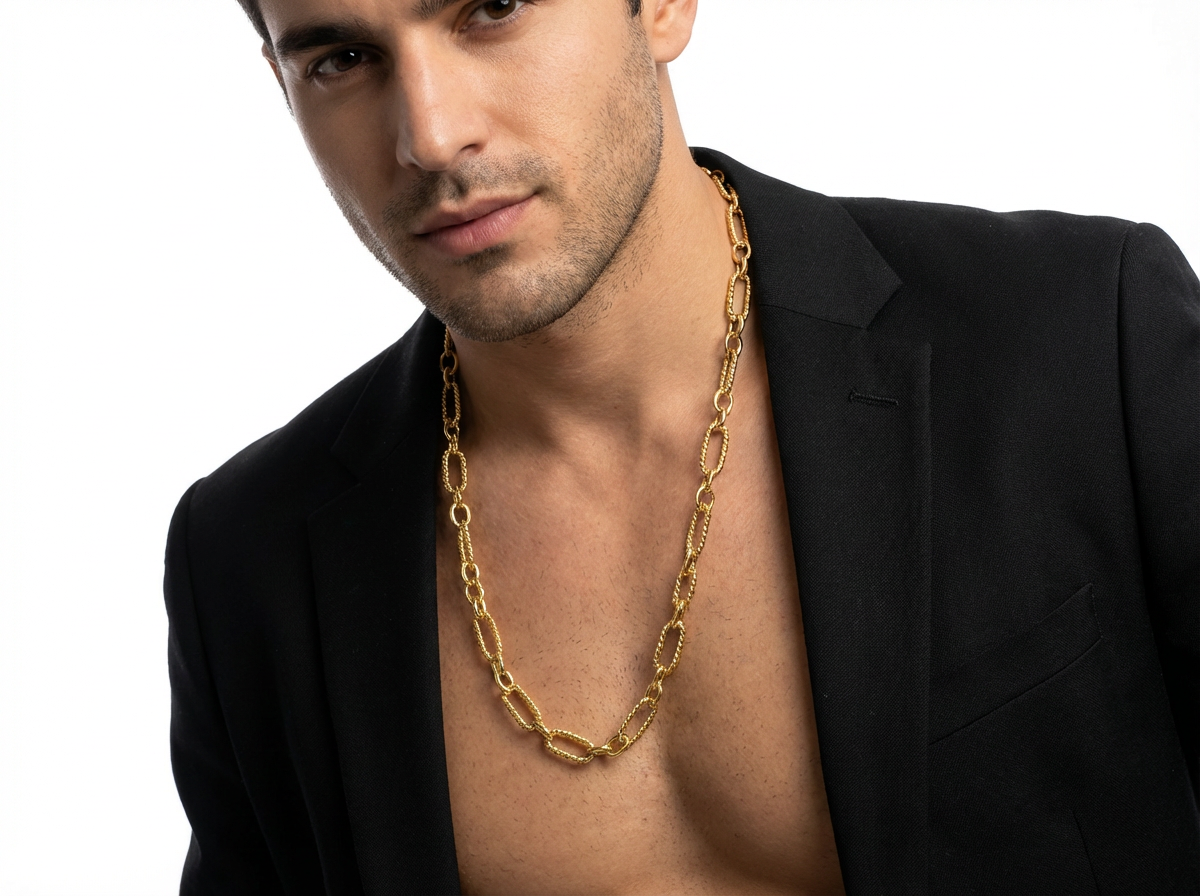 Golden Oval Link Chain