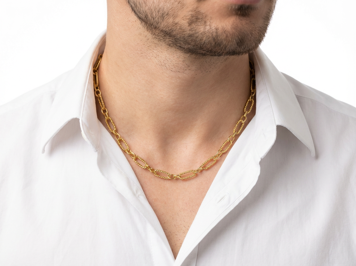 Golden Oval Link Chain