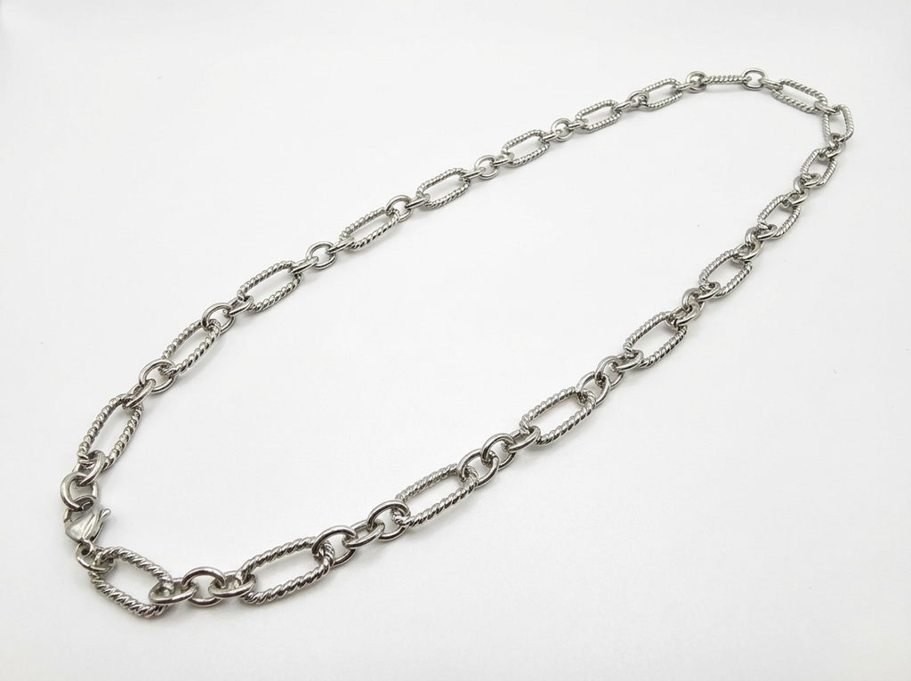 Men's Silver Oval Link Chain - Salitaire jewellery