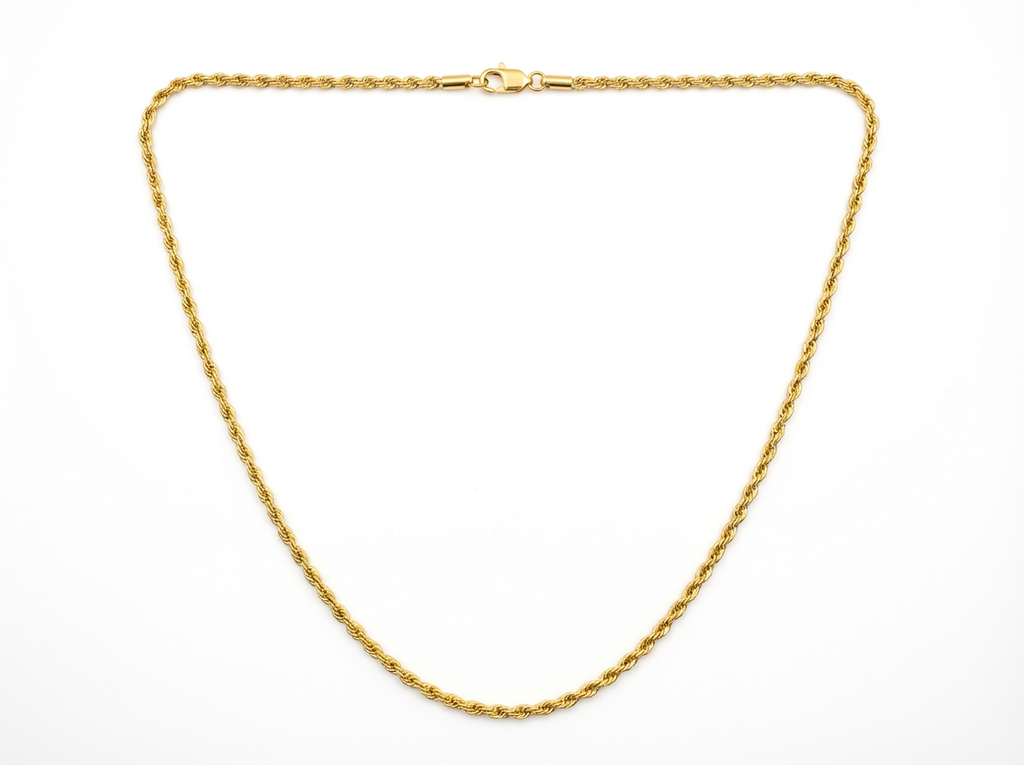 Men's Golden Rope Chain - Salitaire jewellery
