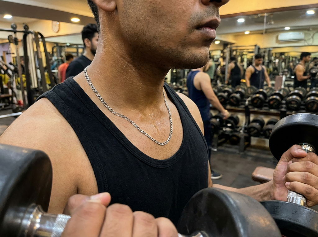 Men's Cuban Silver Gym Chain - Salitaire jewellery