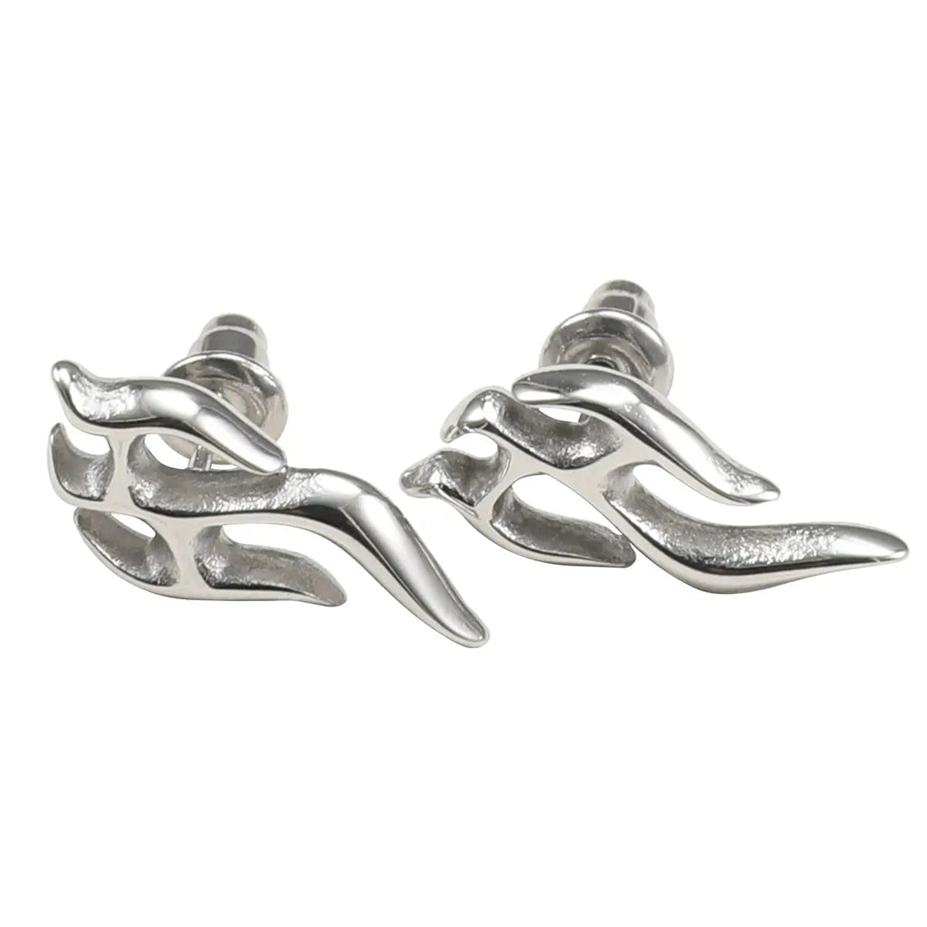 Men's Flame Curve Stud - Salitaire jewellery