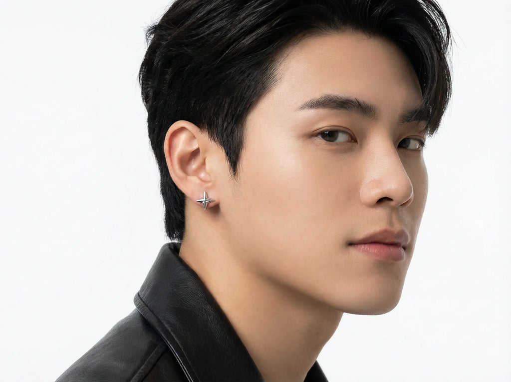 Men's Star Stud Earring - Salitaire jewellery