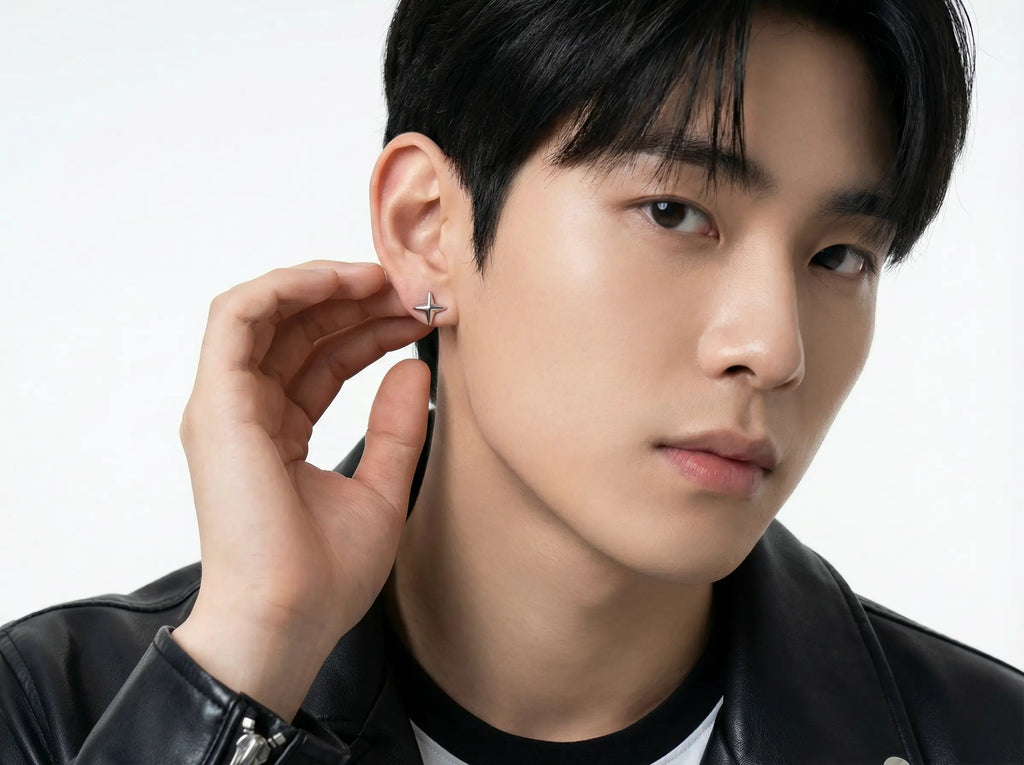 Men's Star Stud Earring - Salitaire jewellery