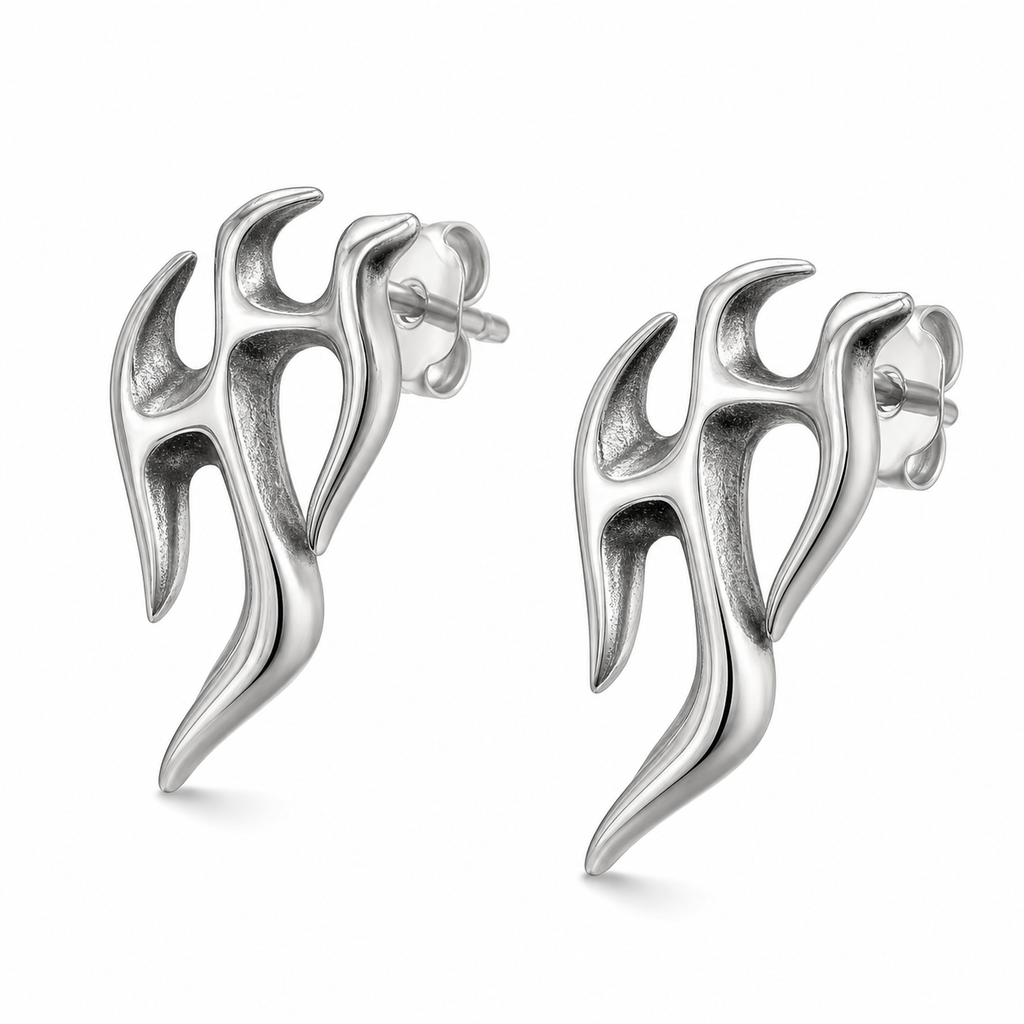 Flame Curve Stud