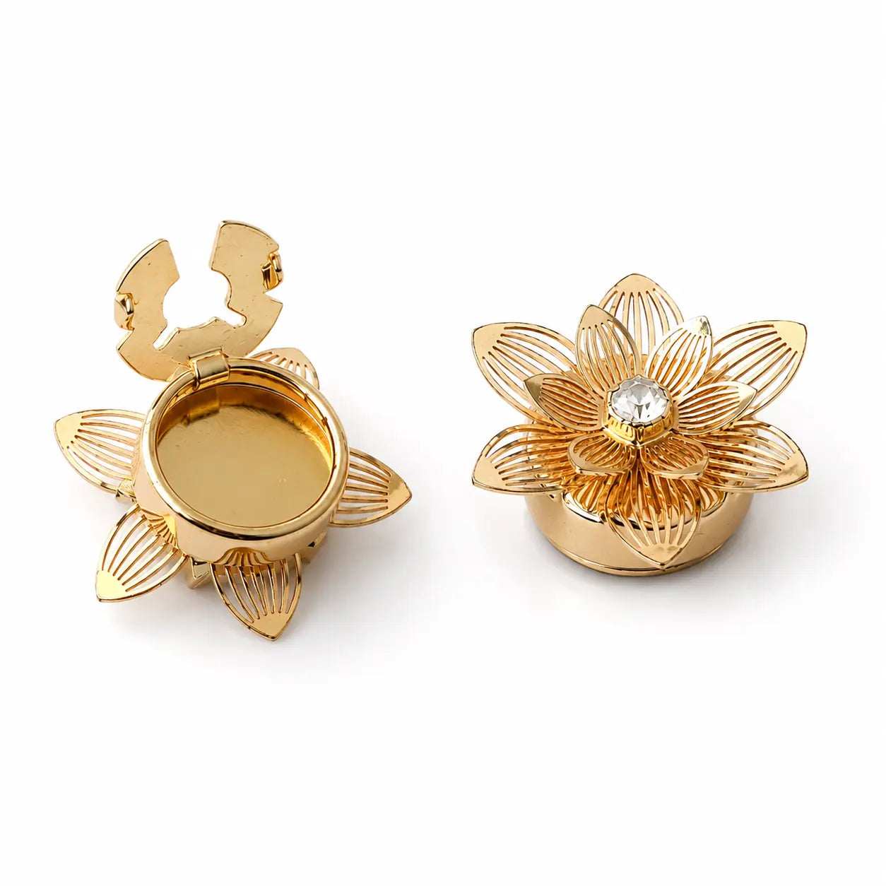 Aurum Bloom Button Covers (Pair) – Gold