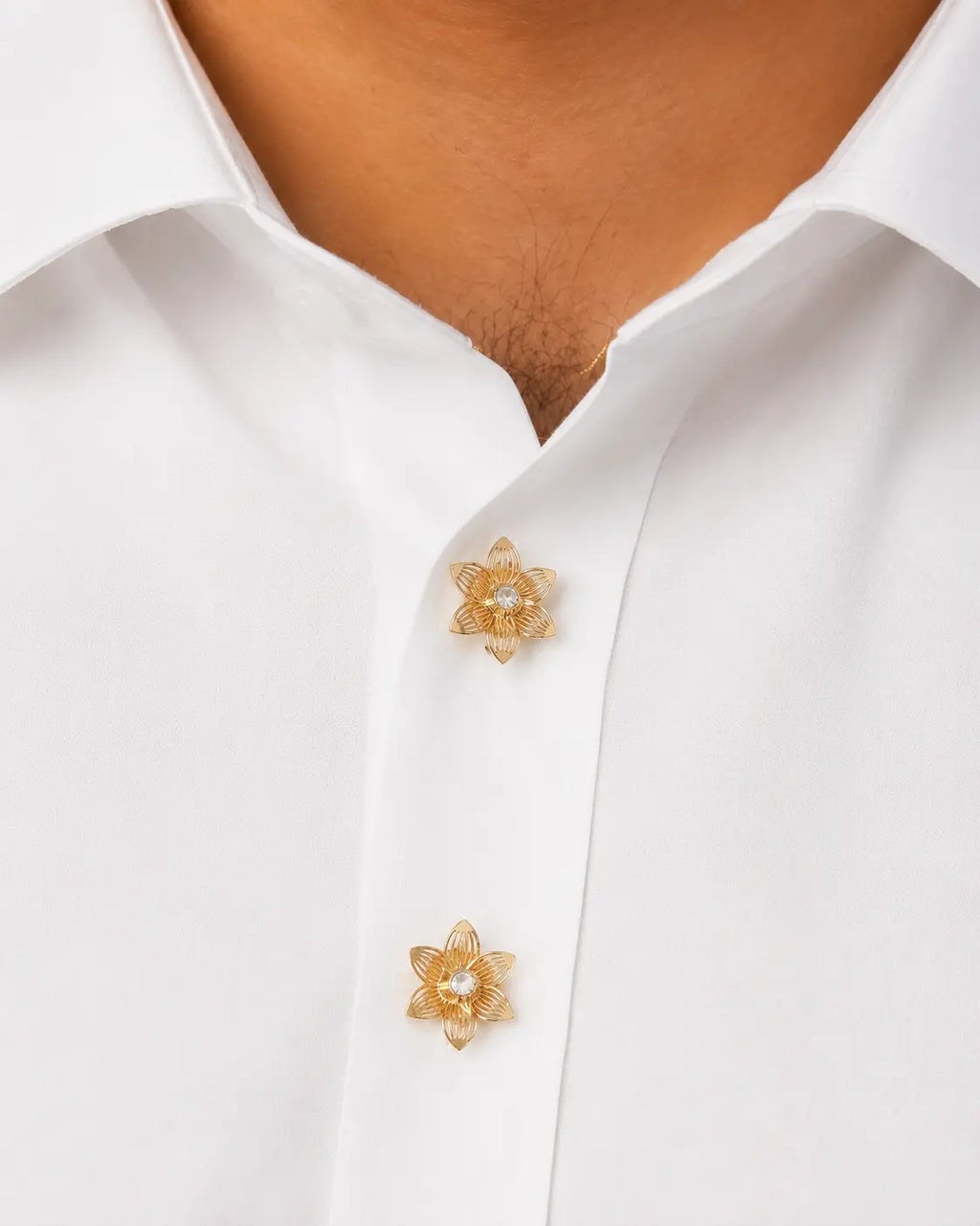 Aurum Bloom Button Covers (Pair) – Gold