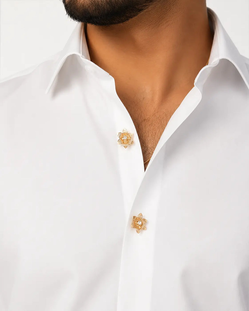 Aurum Bloom Button Covers (Pair) – Gold