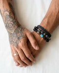 Turquoise & Onyx Bracelet Stack