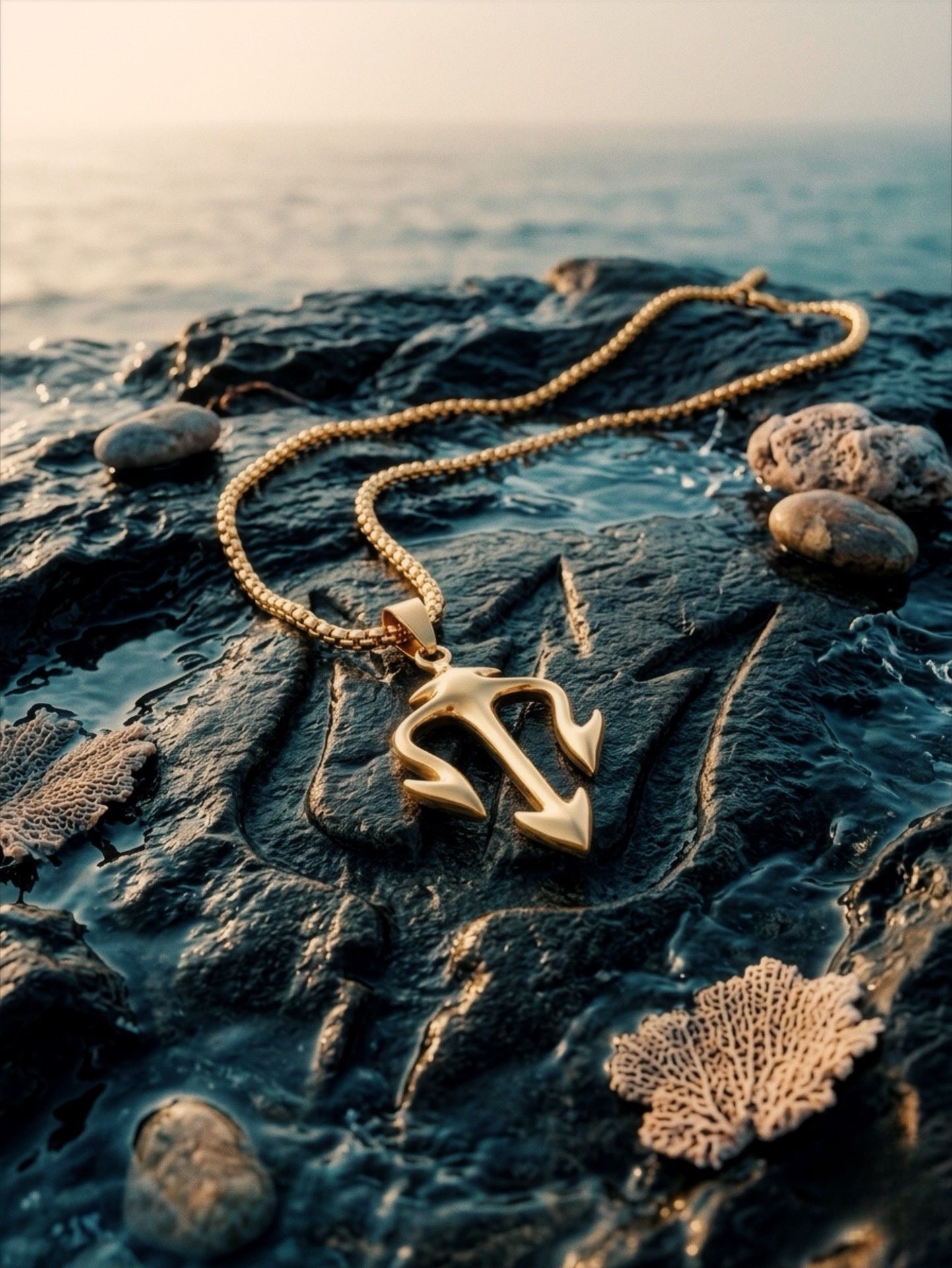 Men's Valor Trident Pendant - Salitaire jewellery