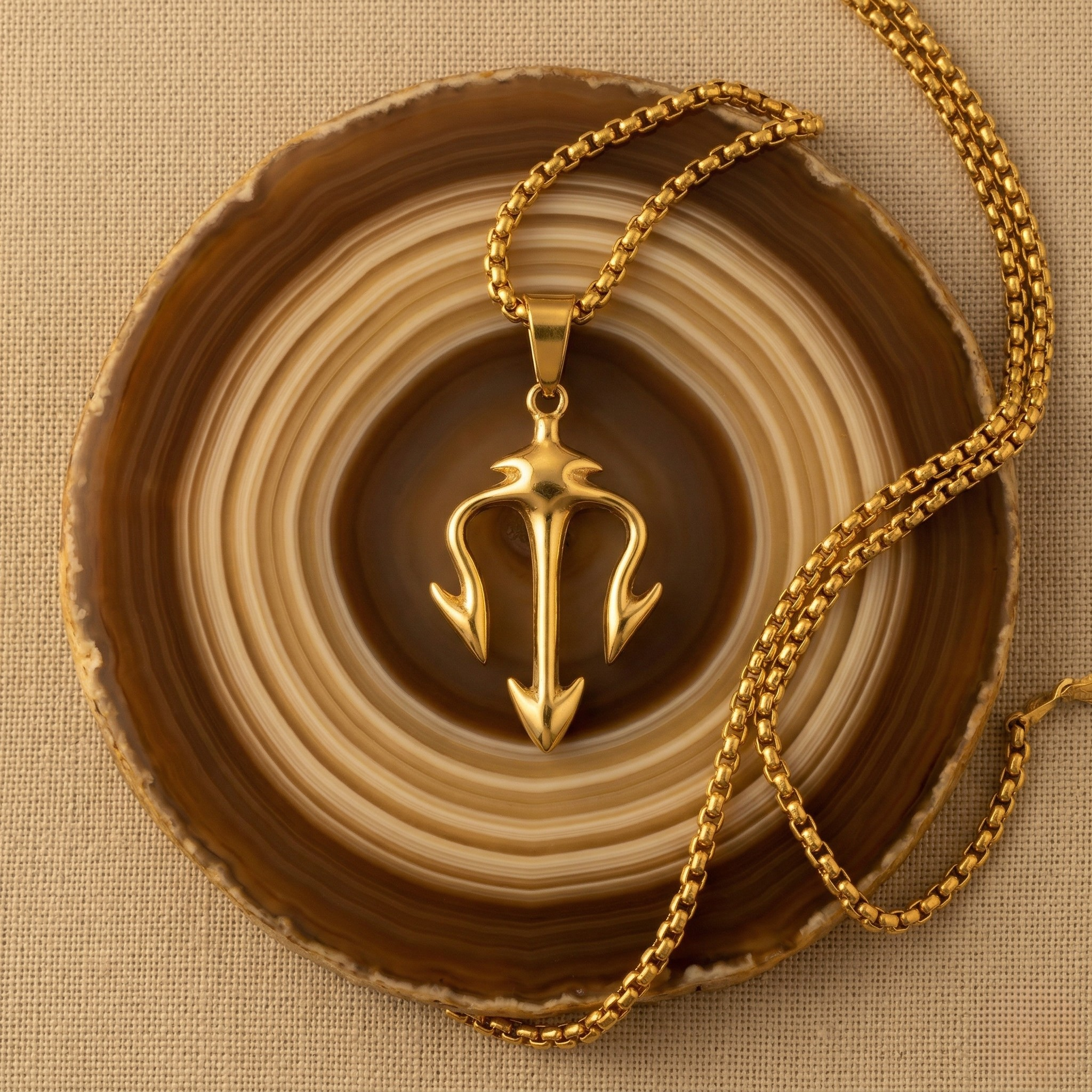 Men's Valor Trident Pendant - Salitaire jewellery