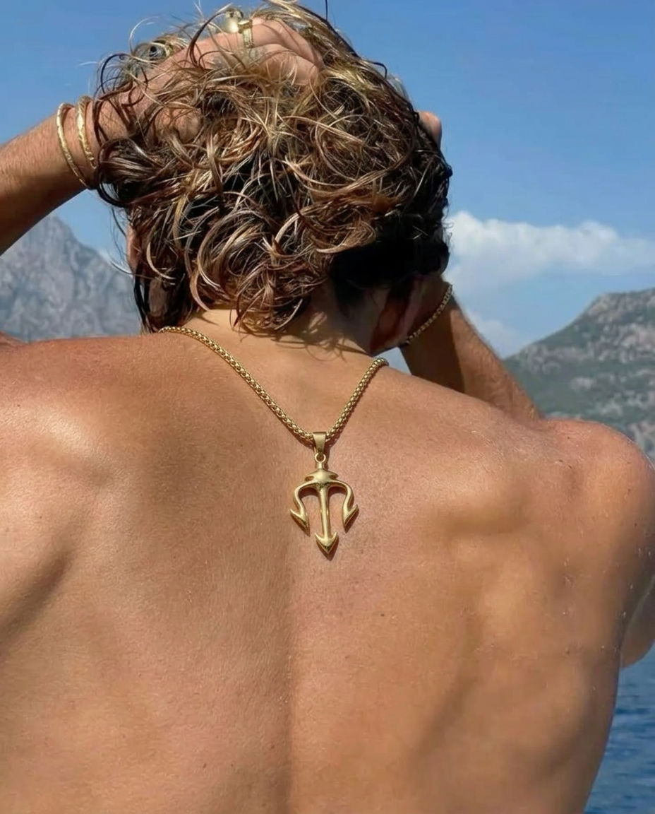 Men's Valor Trident Pendant - Salitaire jewellery