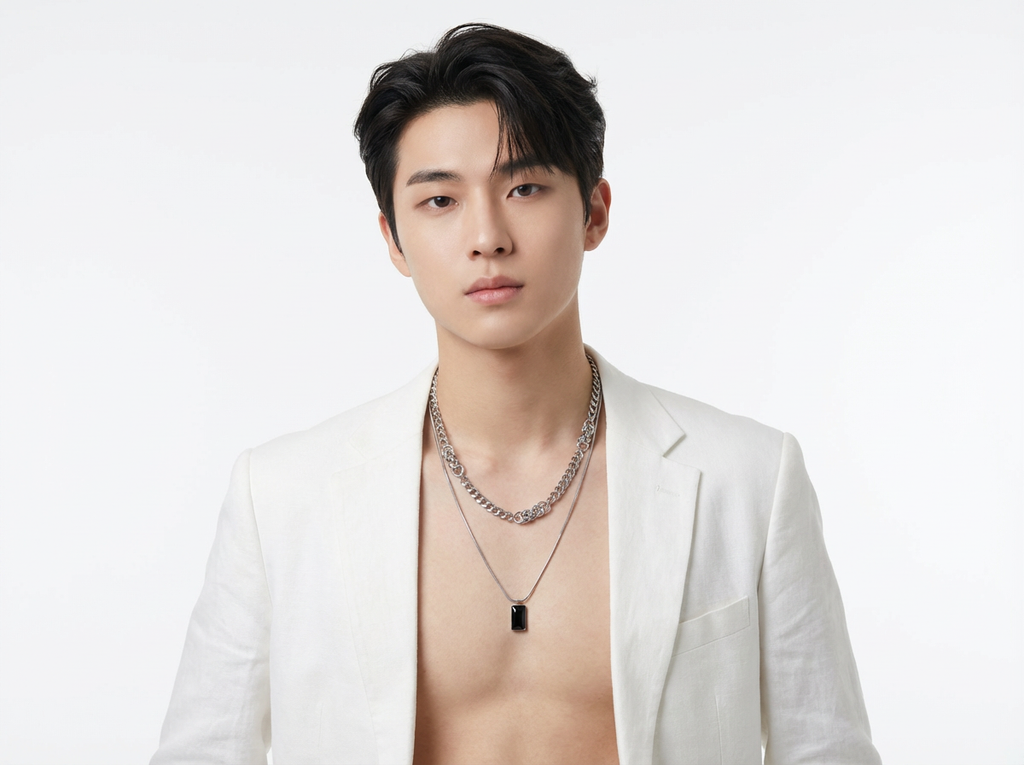 Men's Linked Chain Layered Necklace - Salitaire jewellery