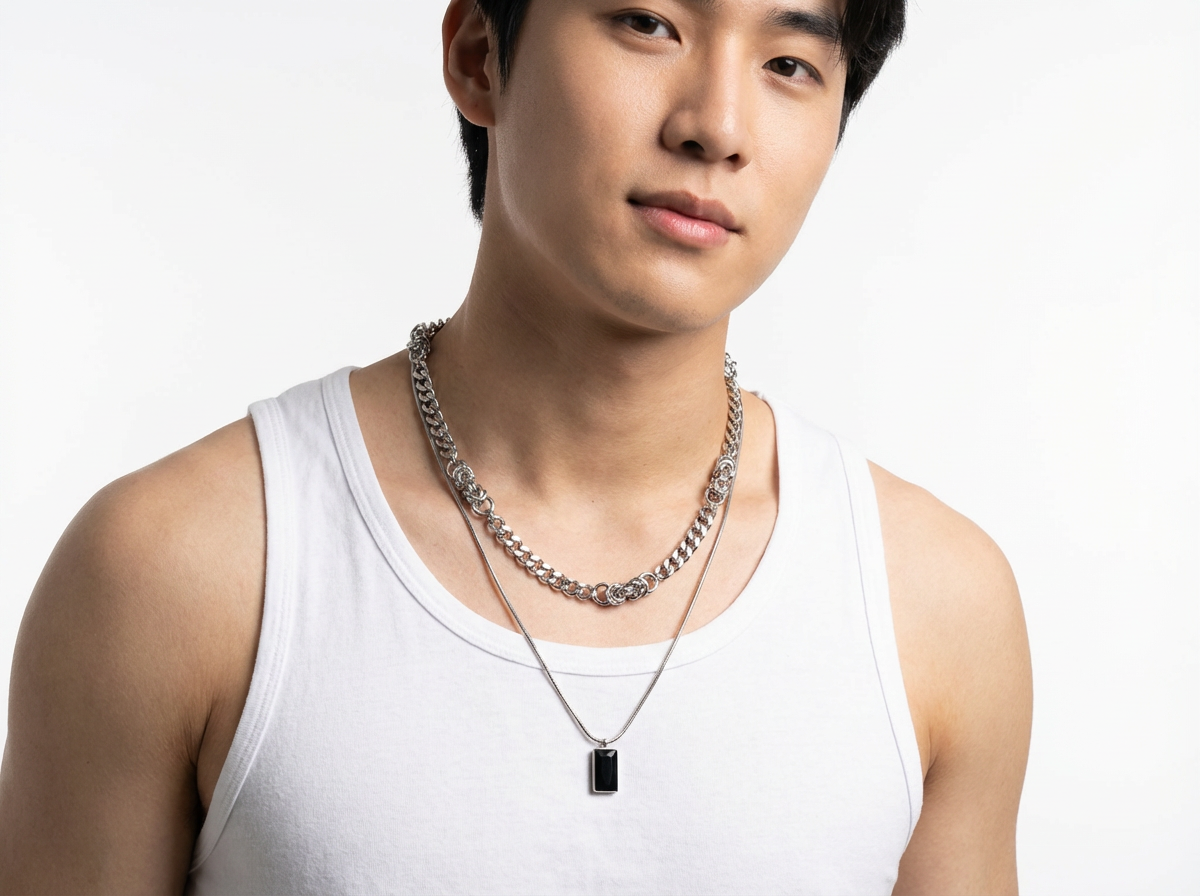 Linked Chain Layered Necklace