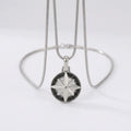 Men's Viking Compass Star Zircon Pendant Necklace - Salitaire jewellery