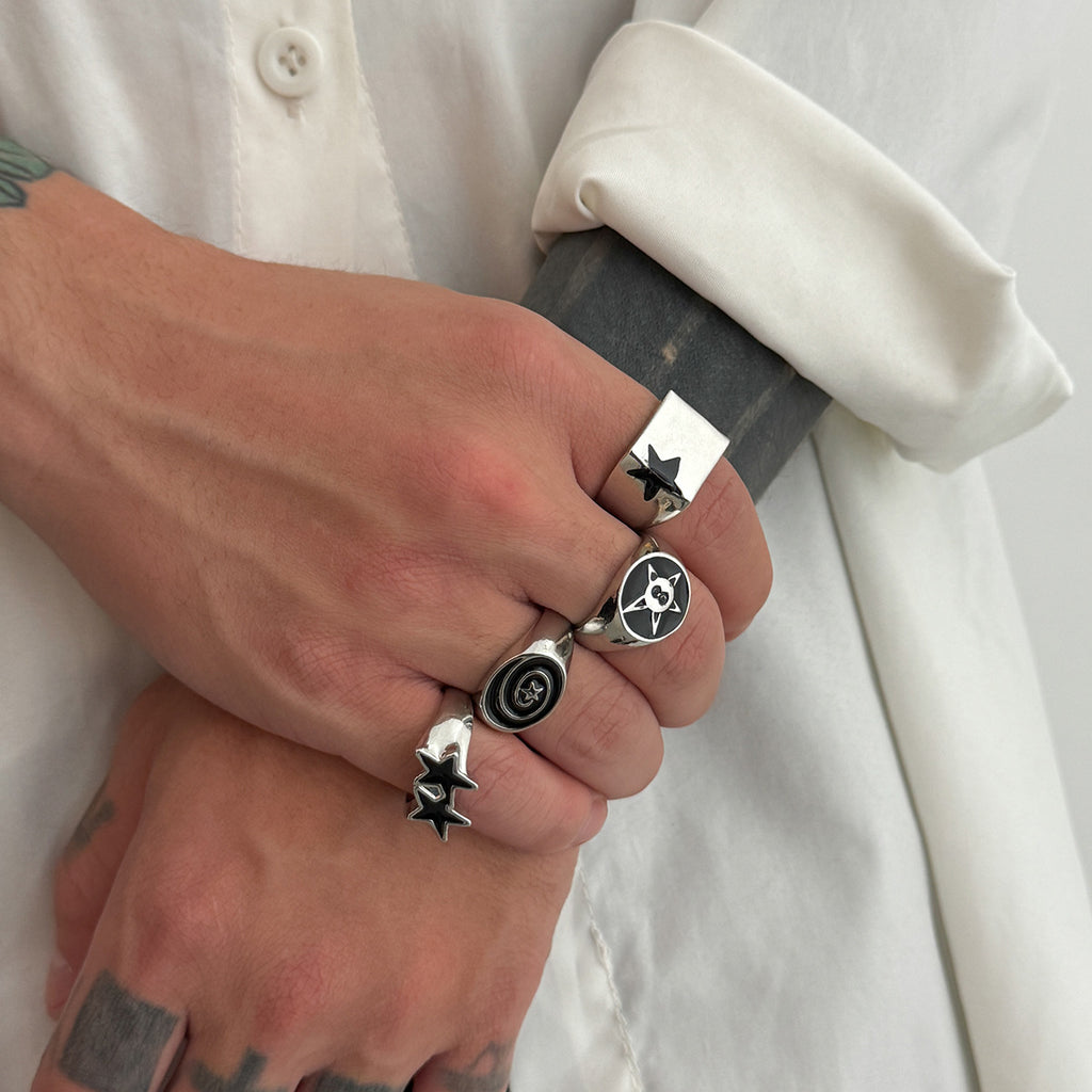 Starlight Statement Adjustable Ring Set