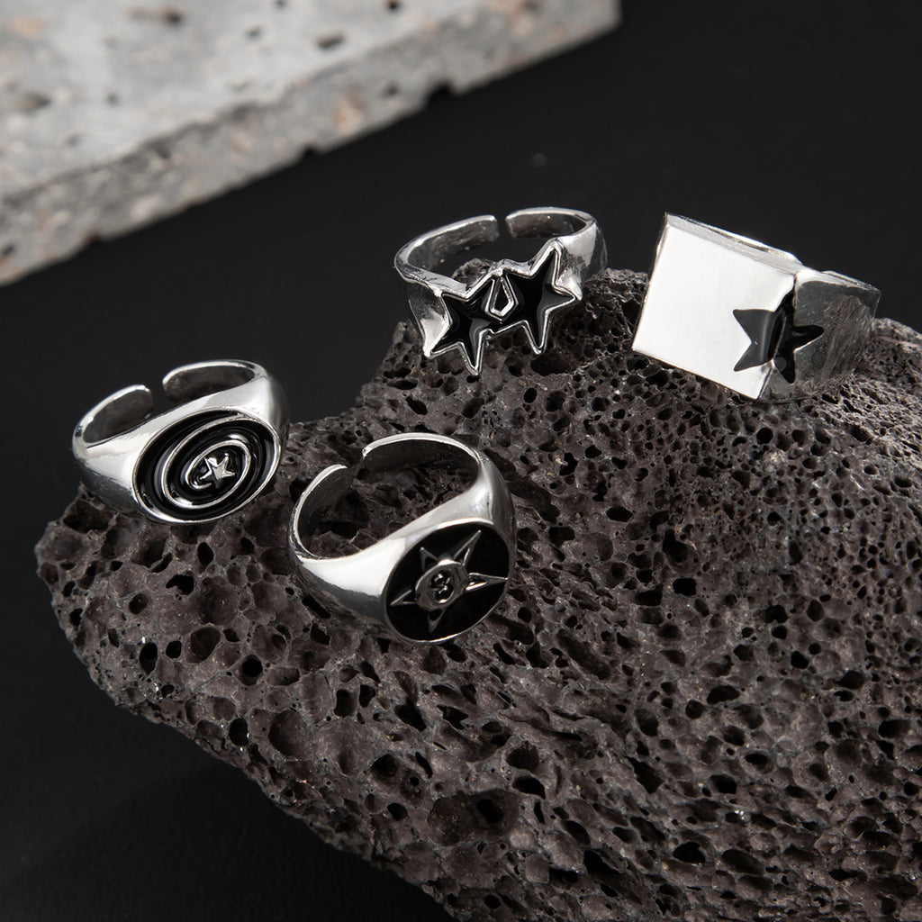 Starlight Statement Adjustable Ring Set