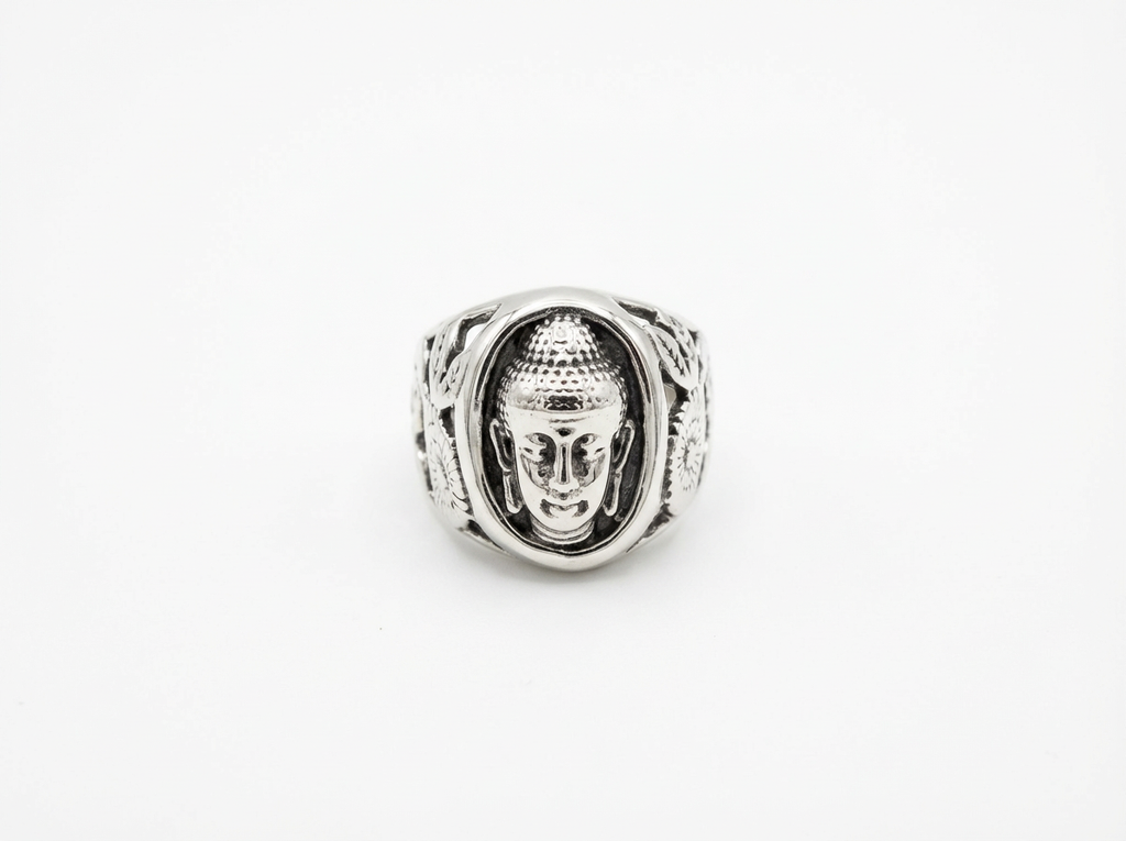 Men's Auric Buddha Oval Signet Ring - Salitaire jewellery