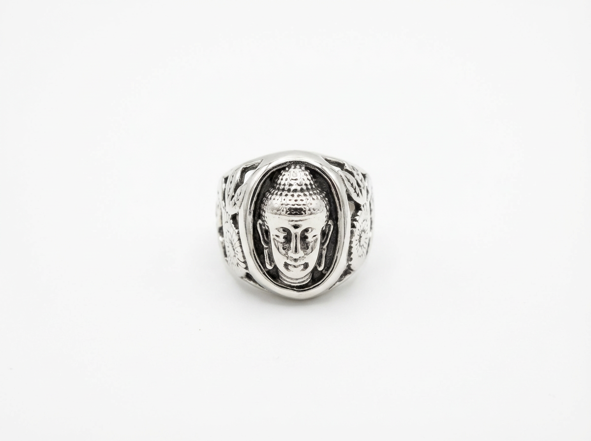 Auric Buddha Oval Signet Ring