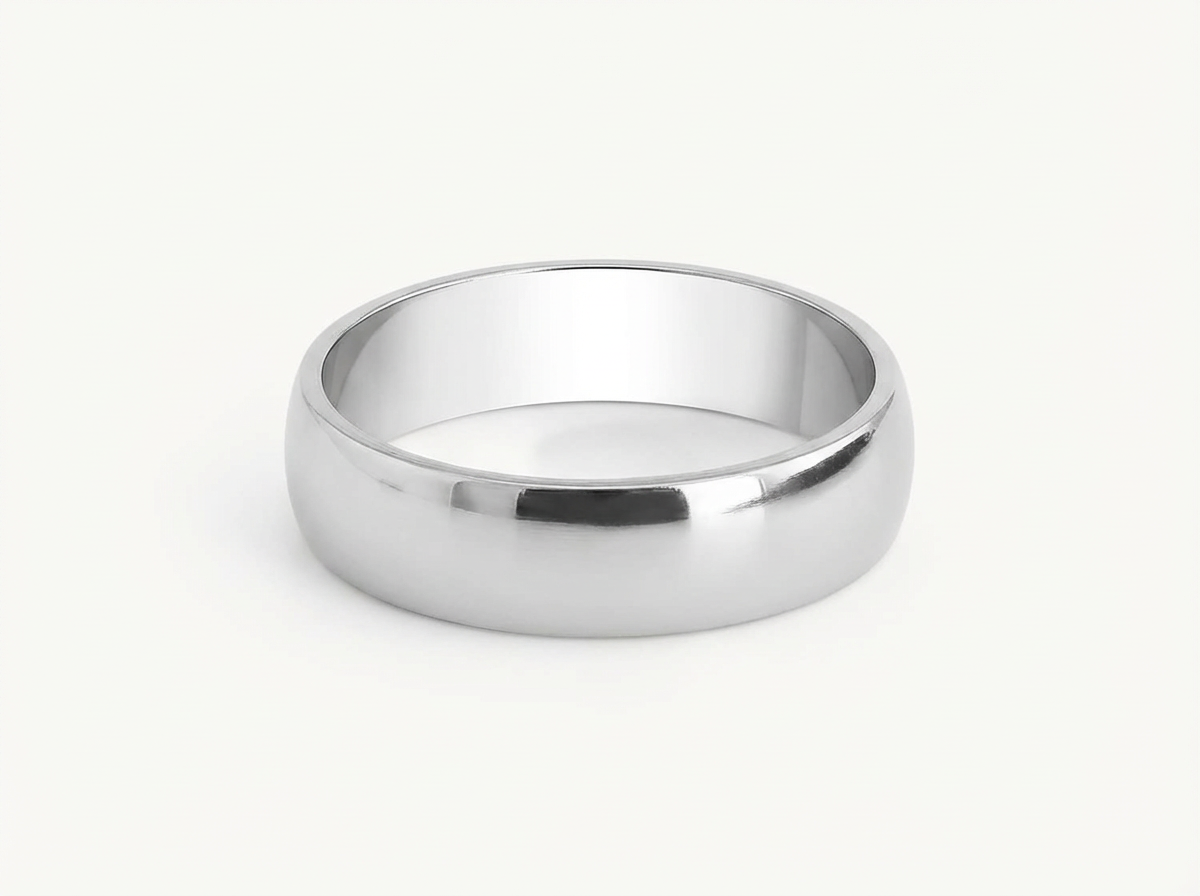 Silver Dome Band Ring