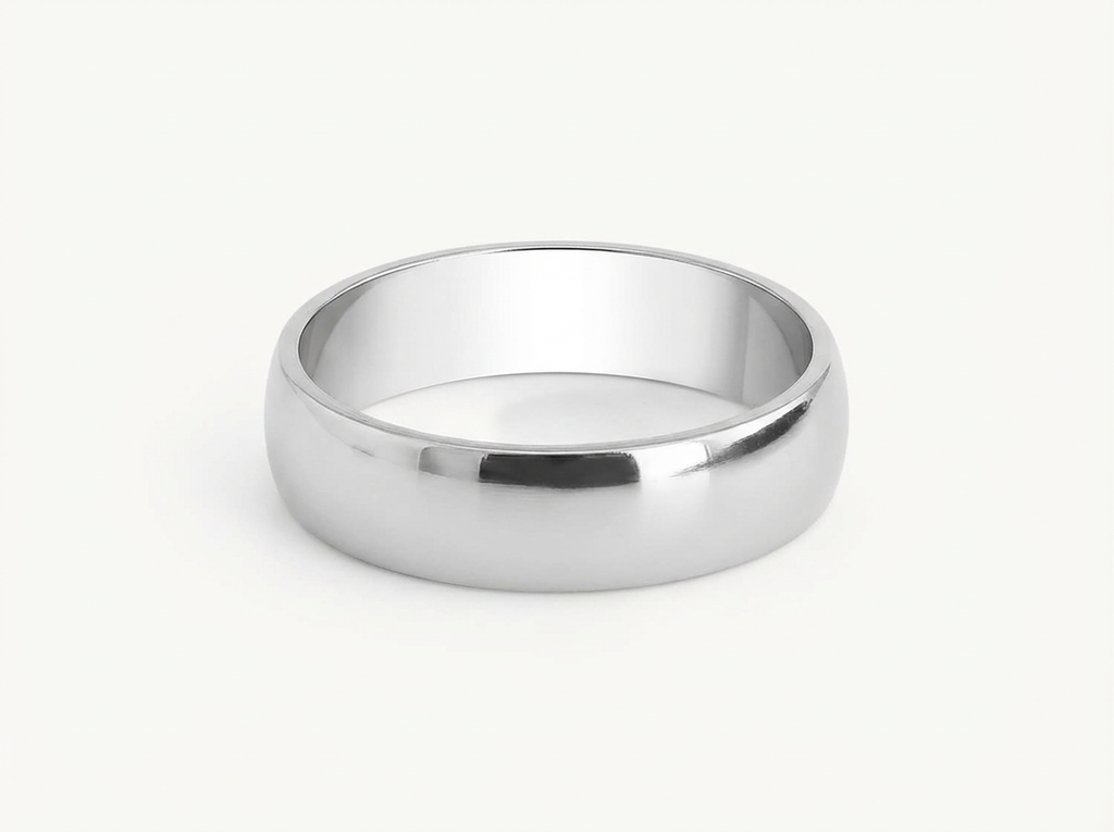 Men's Silver Dome Band Ring - Salitaire jewellery