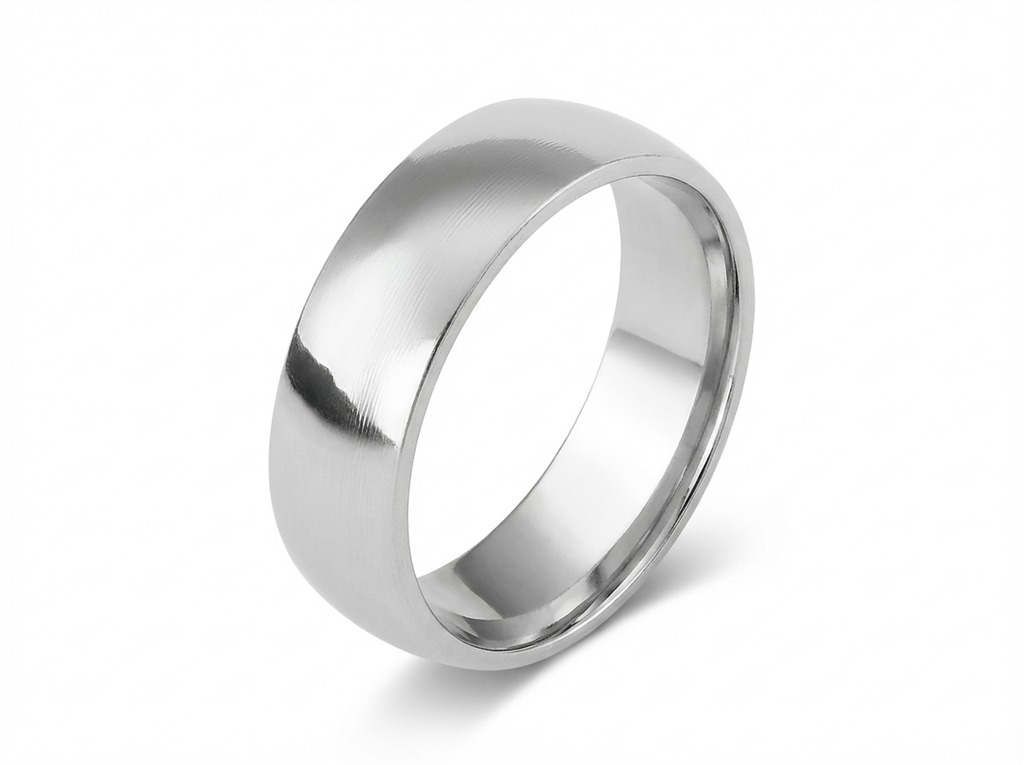 Men's Silver Dome Band Ring - Salitaire jewellery