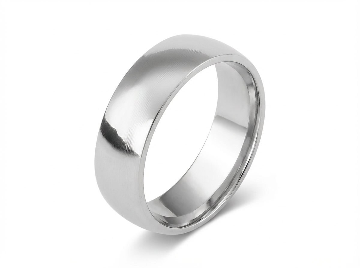 Silver Dome Band Ring